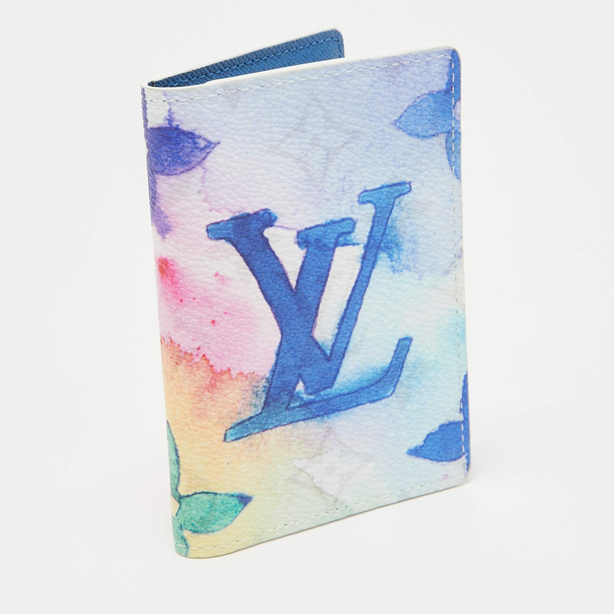 Grigio Organizer tascabile in tela acquerellata Louis Vuitton Monogram