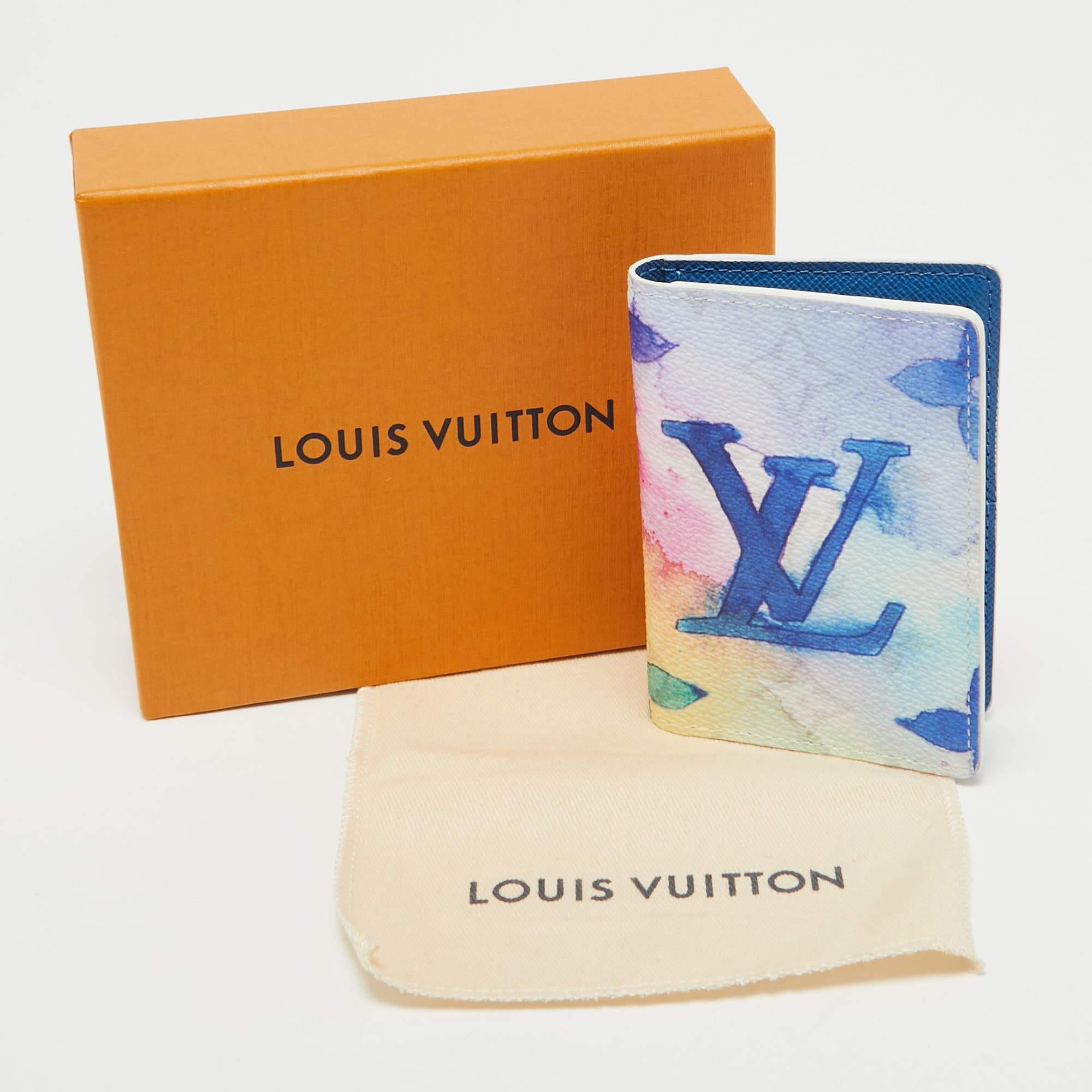 Organizer tascabile in tela acquerellata Louis Vuitton Monogram 1