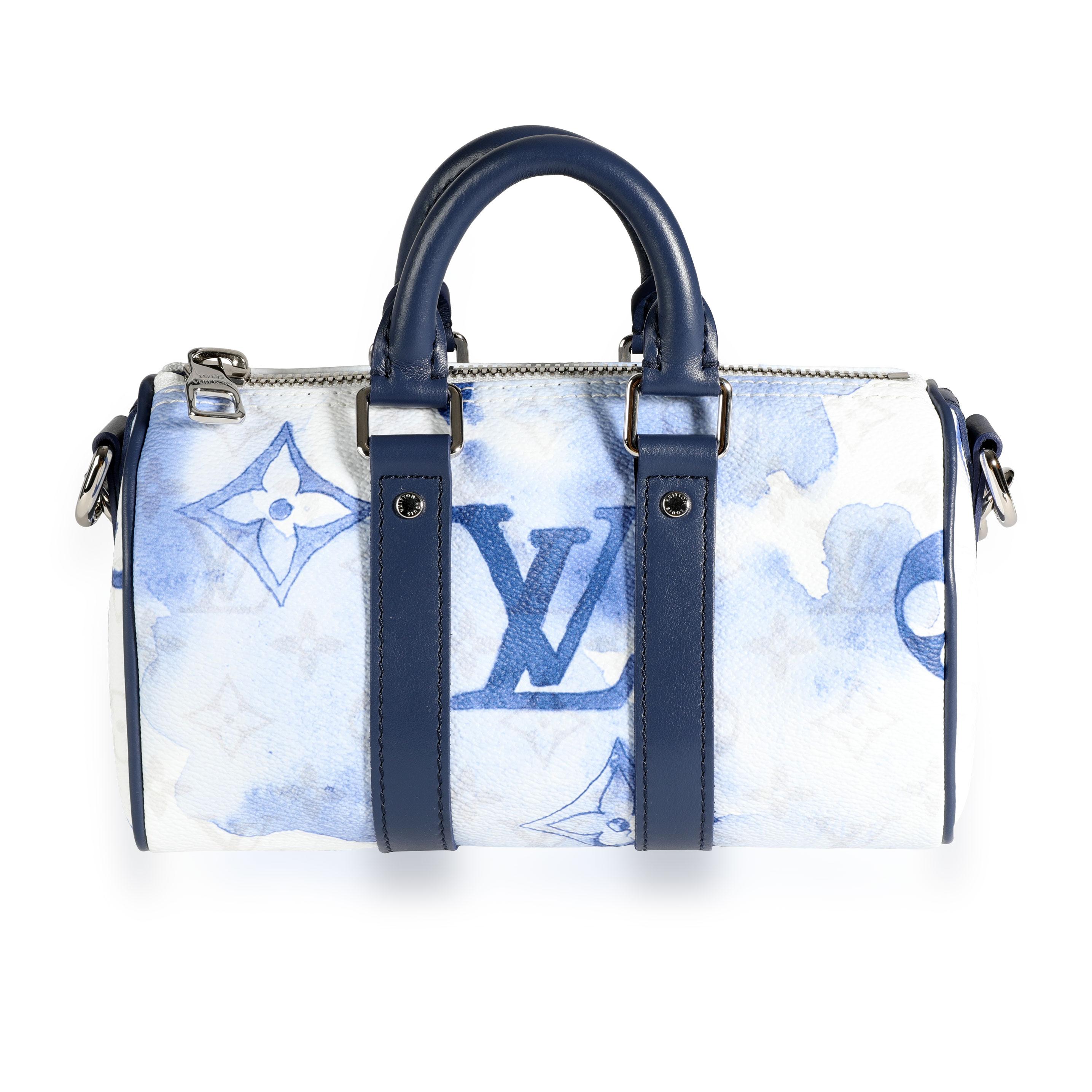 Blue Louis Vuitton Monogram Watercolor Keepall XS