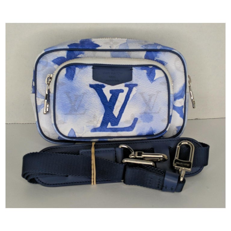 LOUIS VUITTON Monogram Watercolor Outdoor Pochette Belt Bag PVC Blue M45763