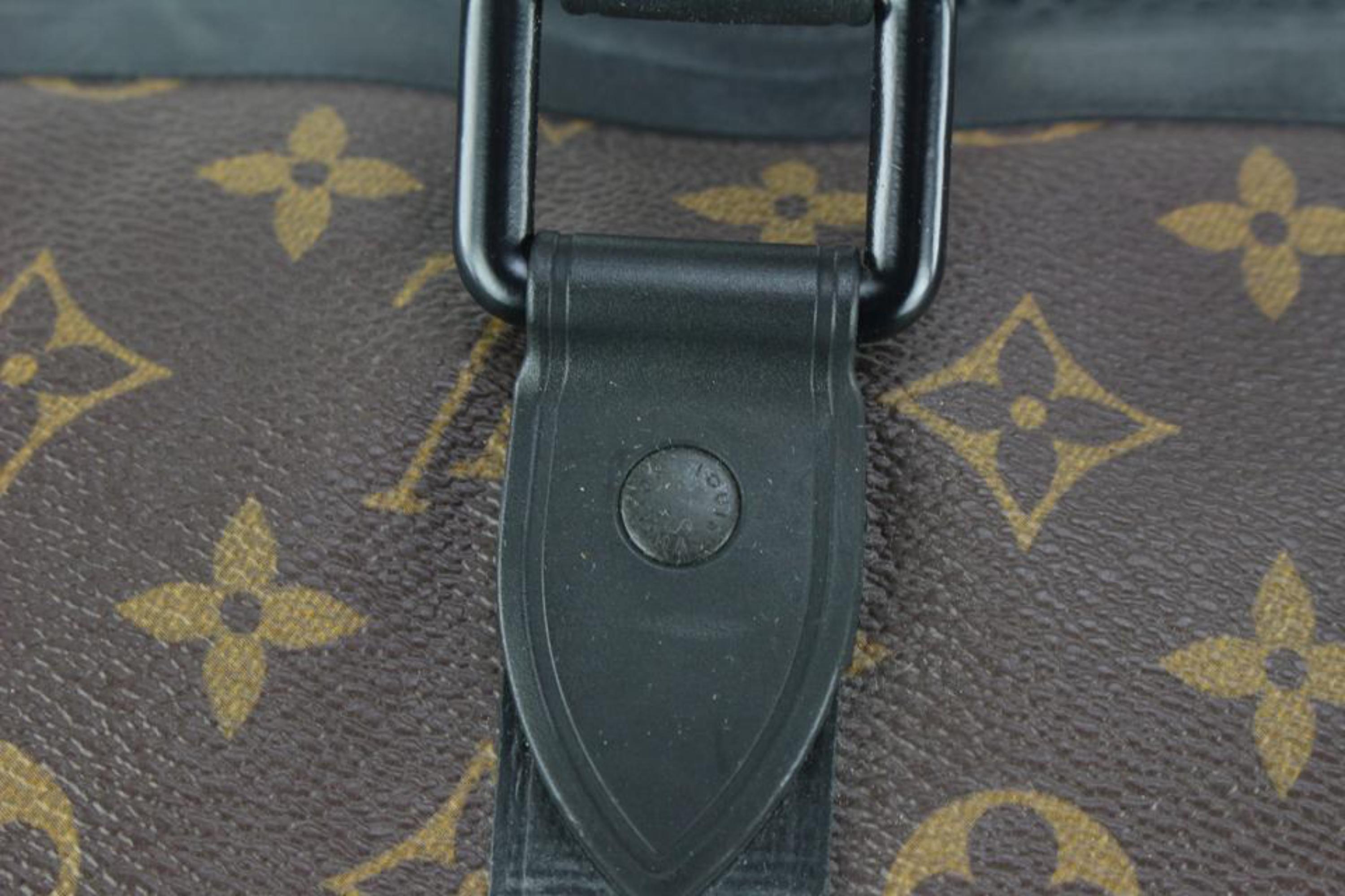 Gray Louis Vuitton Monogram Waterproof Keepall Bandouliere 55 Duffle with Strap 68lk6