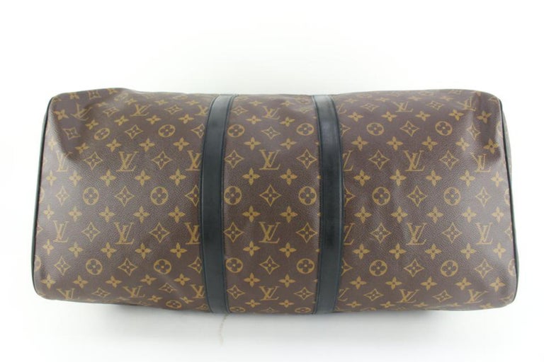 Louis Vuitton Monogram Waterproof Keepall Bandouliere 55 Duffle with Strap 68lk6 For Sale 2