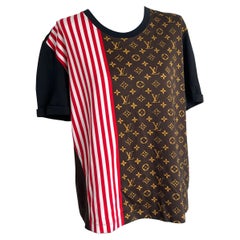 Louis Vuitton Monogram with red/white trips t-shirt