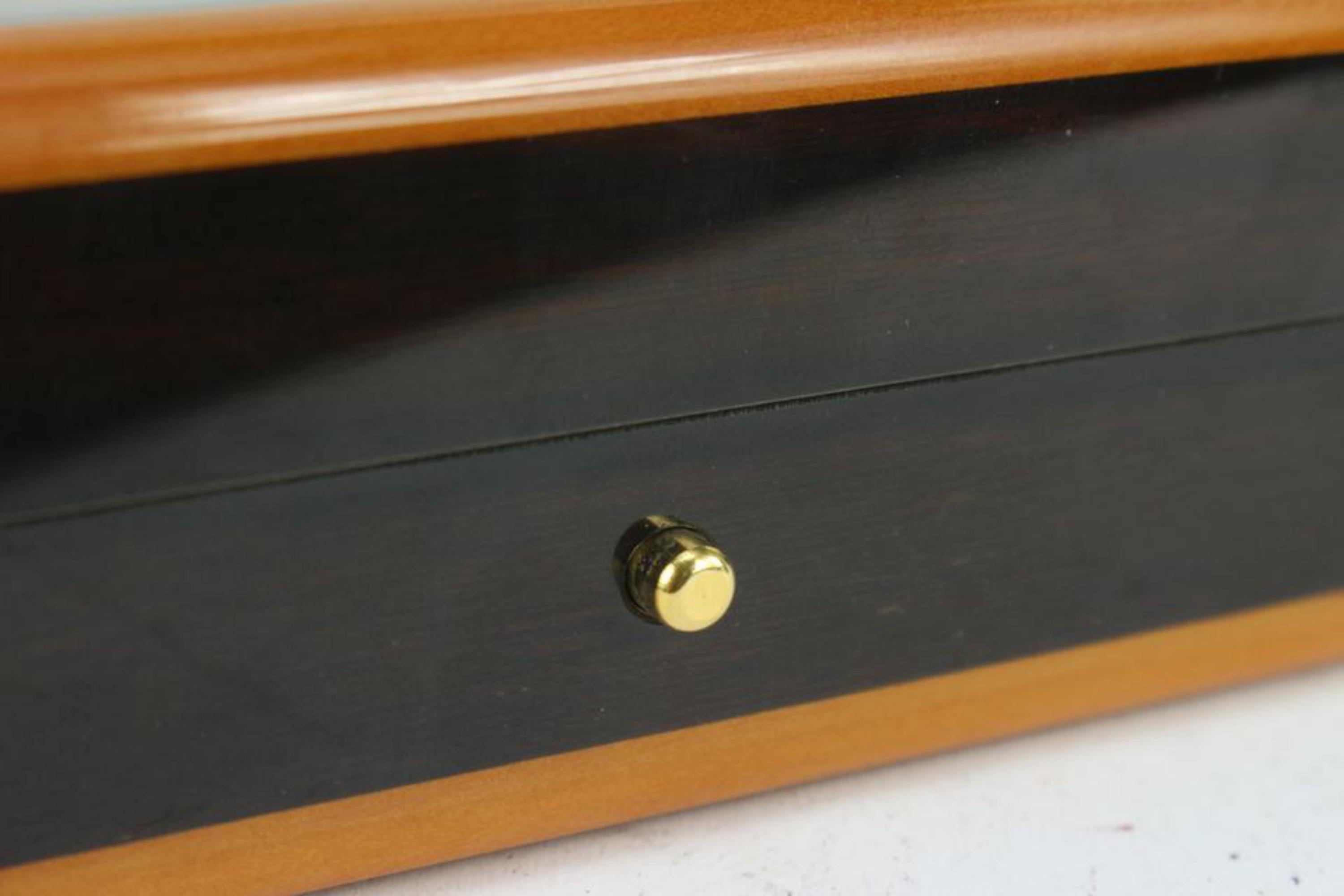 Black Louis Vuitton Monogram Wood Coffret Cigar Humidor Travel Case 32LV0