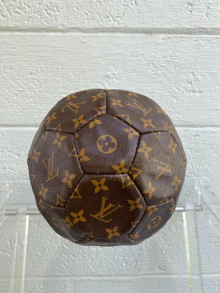 Sold at Auction: AUTHENTIC LOUIS VUITTON MONOGRAM CANVAS, LEATHER SOCCER  BALL