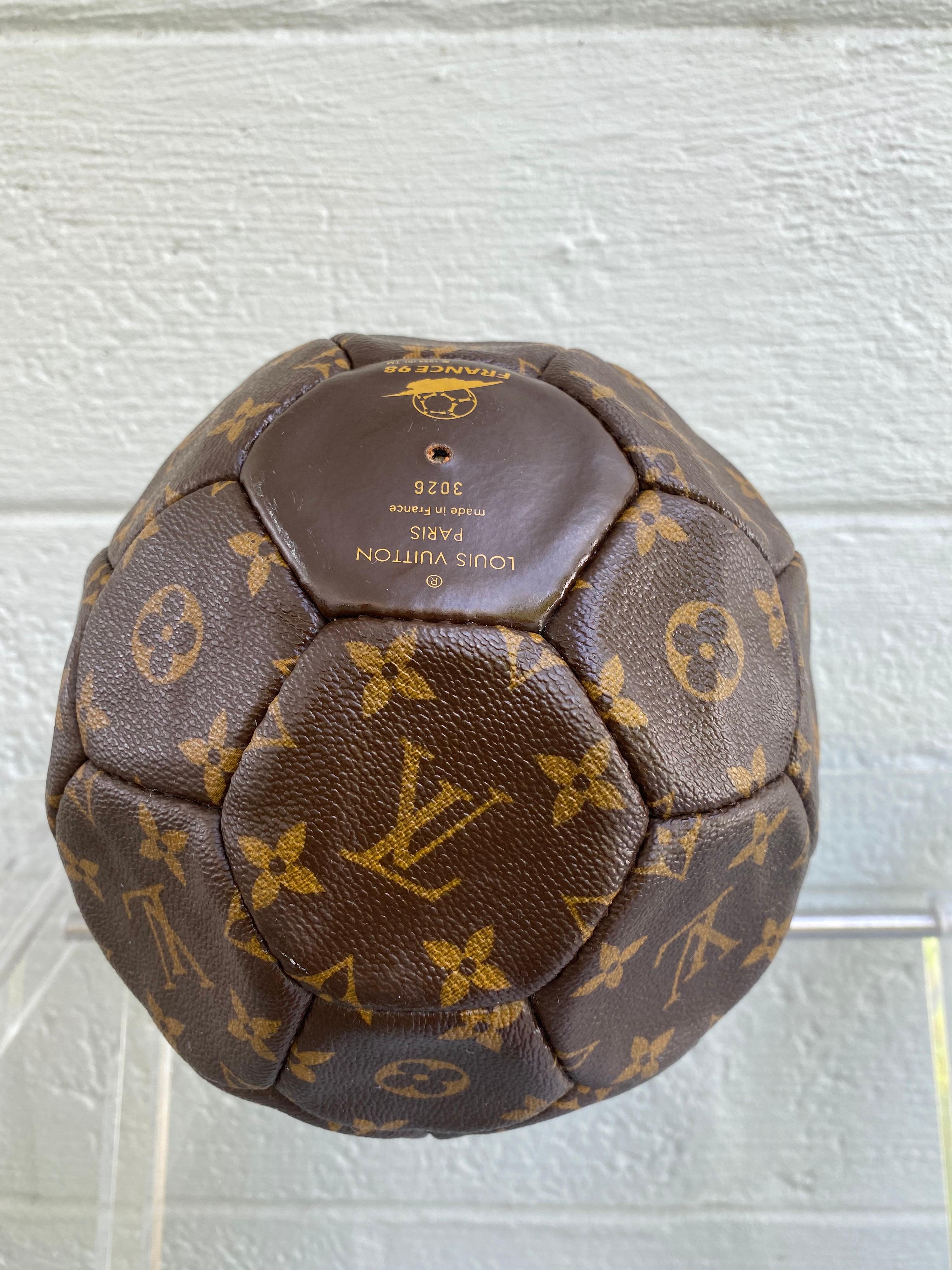 Brown Louis Vuitton Monogram World Cup Limited Edition Soccer Ball With Strap