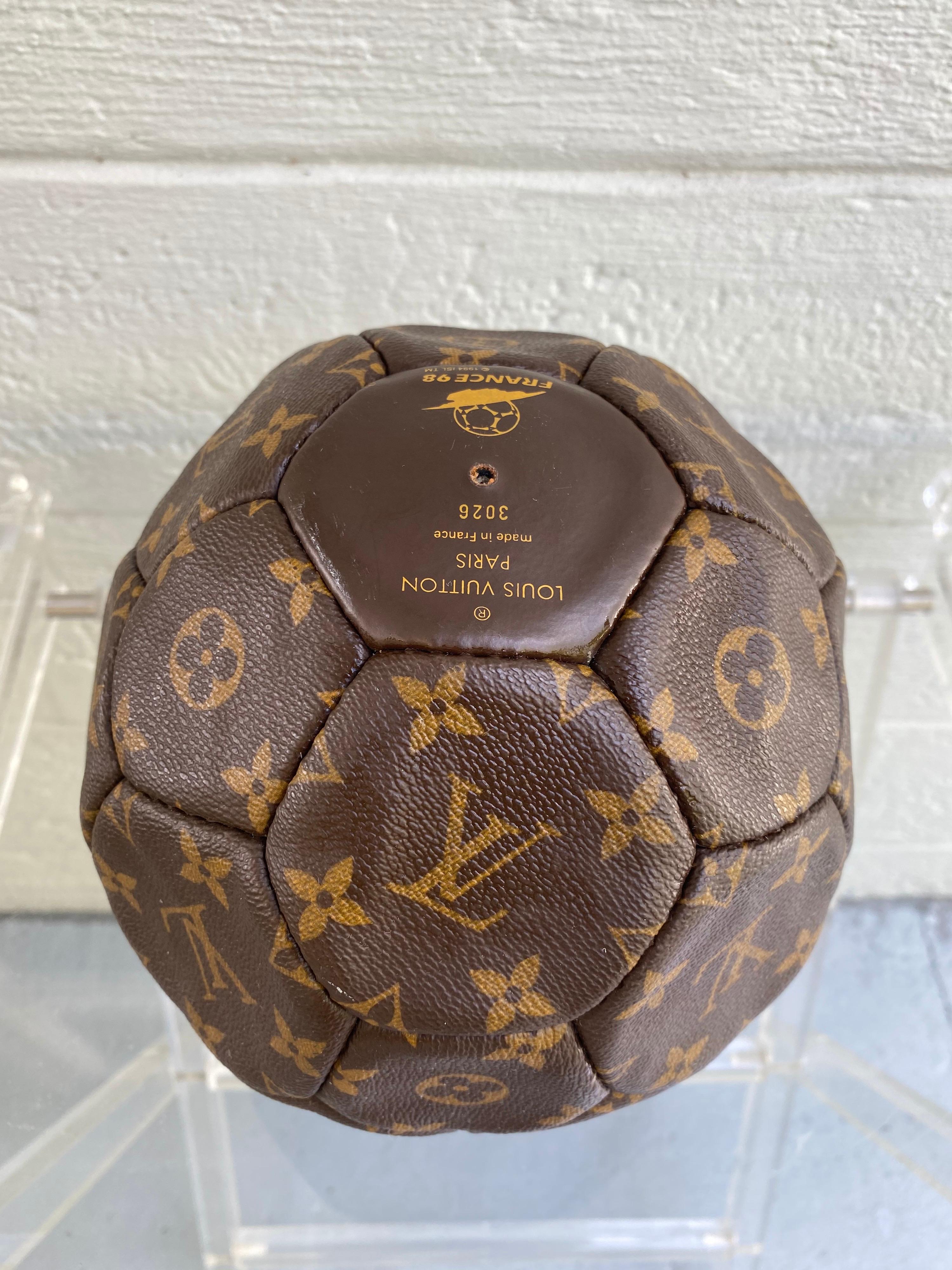 Women's or Men's Louis Vuitton Monogram World Cup Limited Edition Soccer Ball With Strap
