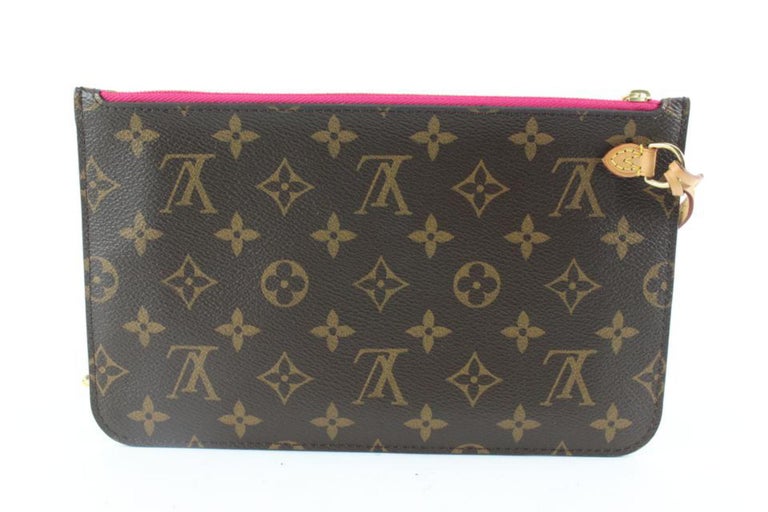 LOUIS VUITTON Monogram Neverfull MM Shoulder Bag Fuchsia