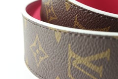 Louis Vuitton Monogram x Fuchsia Reversible Guitar Strap Shoulder 1LK0216