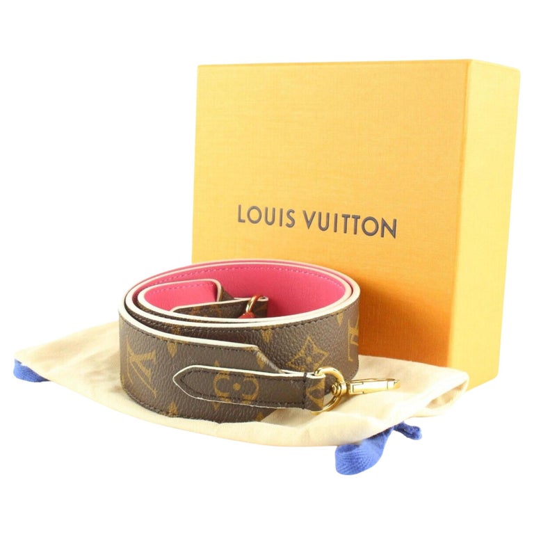 Louis Vuitton Monogram x Fuchsia Reversible Guitar Strap Shoulder