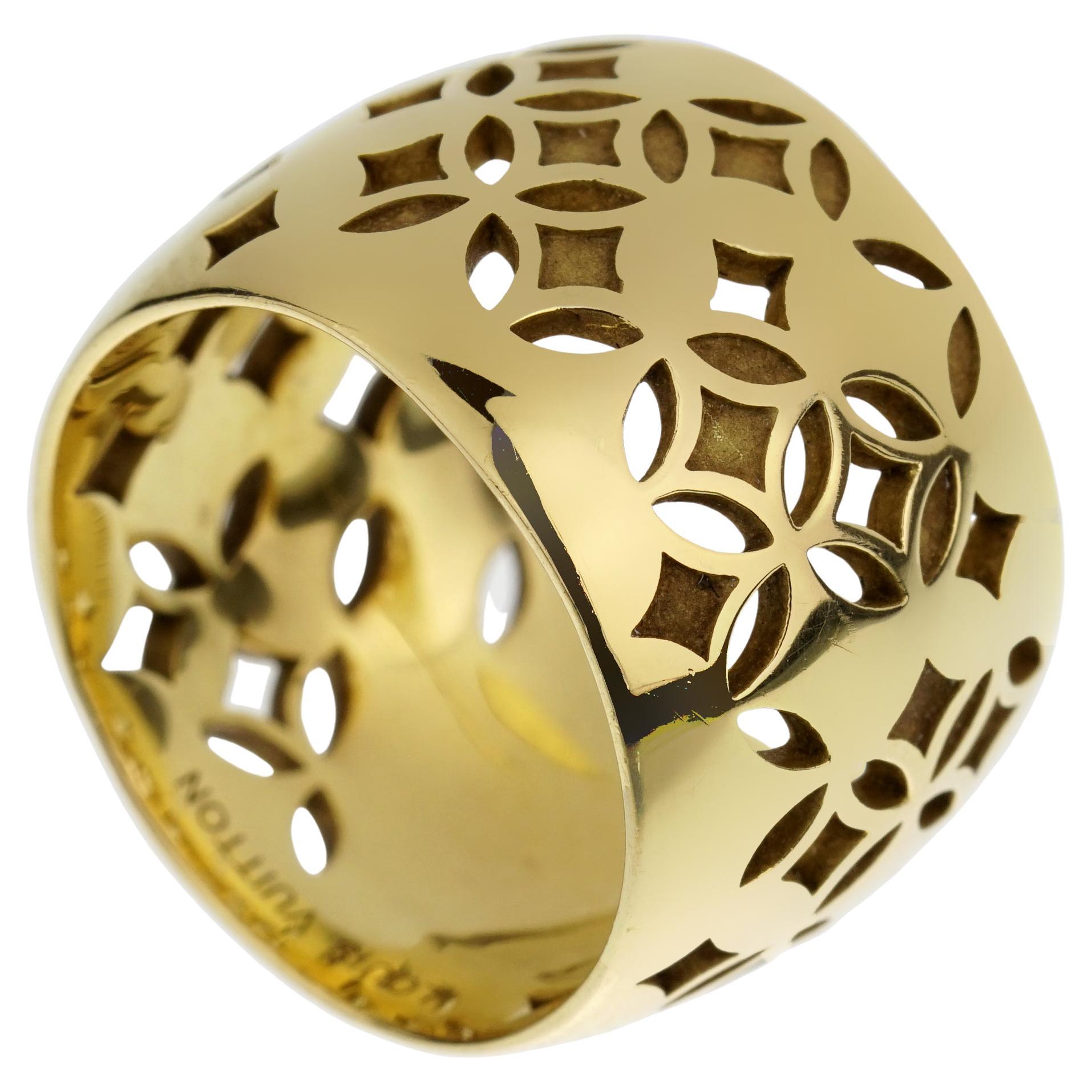 New Louis Vuitton Empreinte 18k Gold Diamond Ring For Sale at 1stDibs