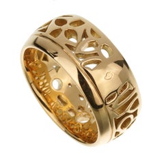 Louis Vuitton Monogram Yellow Gold Cocktail Band Ring Sz 5