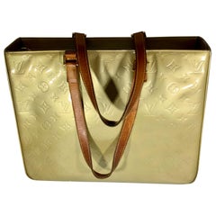 LOUIS VUITTON Monogram  Yellows Vernis Houston Shoulder Bag/ Tote handbag 