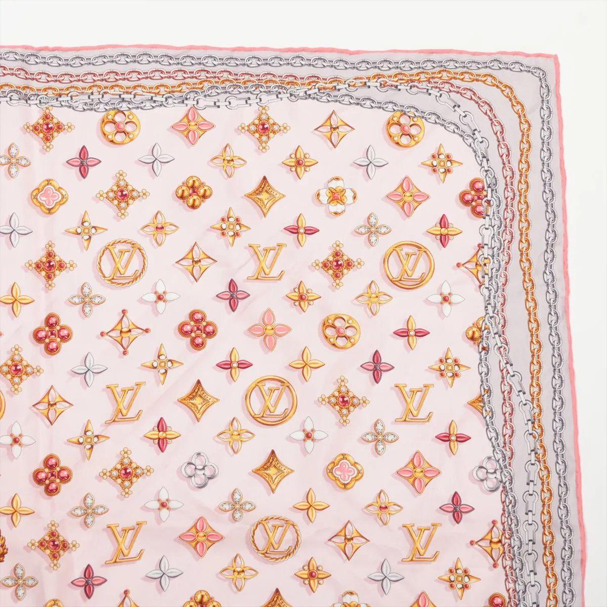 Louis Vuitton Sciarpa di seta quadrata Monogram Your Highness Rosa In condizioni buone in vendita a Humacao, PR