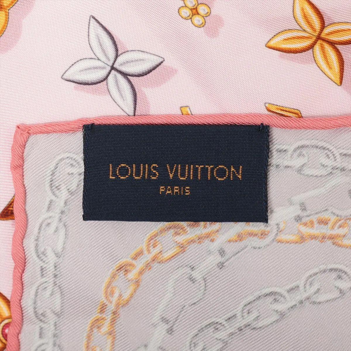 Louis Vuitton Sciarpa di seta quadrata Monogram Your Highness Rosa in vendita 2