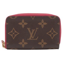 Louis Vuitton Monogram Zippy Card Case Fuchsia