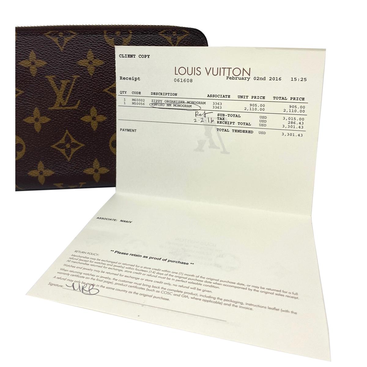 Louis Vuitton Monogram Zippy Organizer Wallet 6