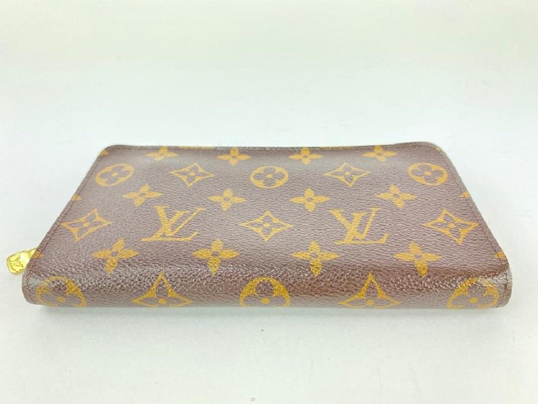 Brown Louis Vuitton Monogram Zippy Wallet Long Zip Around Continental 13LVL1125 For Sale