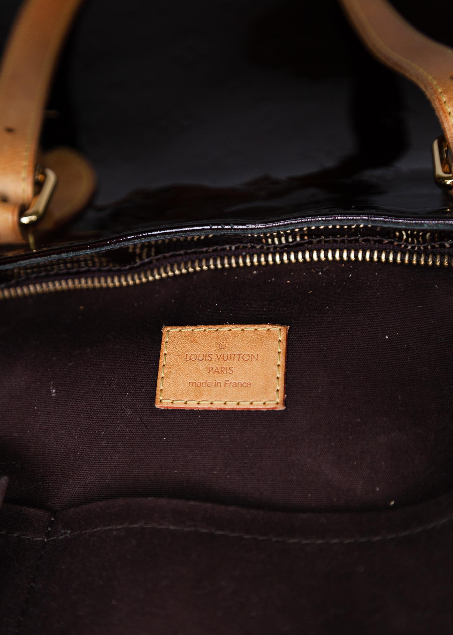 Black Louis Vuitton Monograma Vernis Brentwood Tote Should Bag For Sale