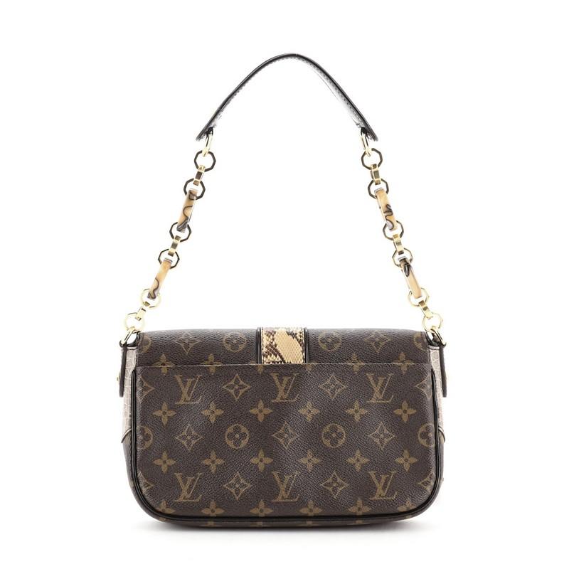 Louis Vuitton Monogramissime Pochette Monogram Canvas and Exotics In Good Condition In NY, NY