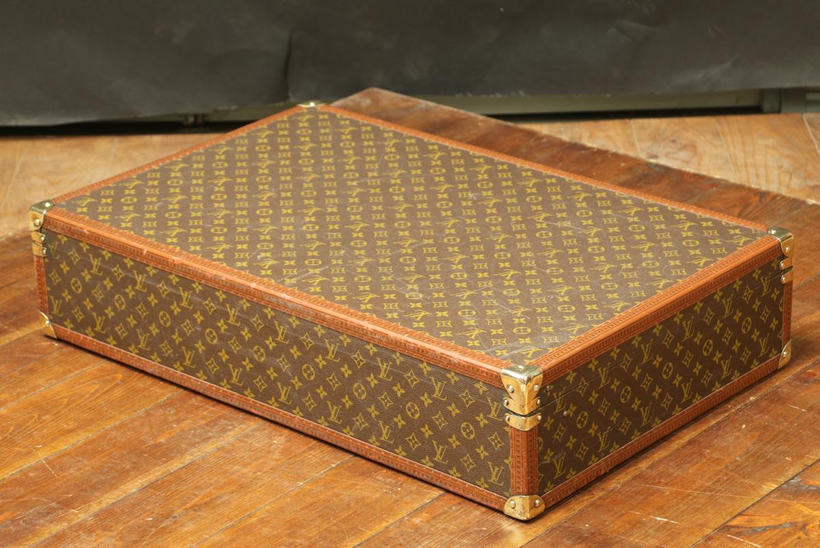 French Louis Vuitton Monogrammed Suitcase, 1950s For Sale