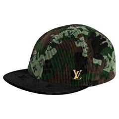 Vintage Louis Vuitton Monogramouflage Easy Fit Camouflage Baseball Cap Hat Size