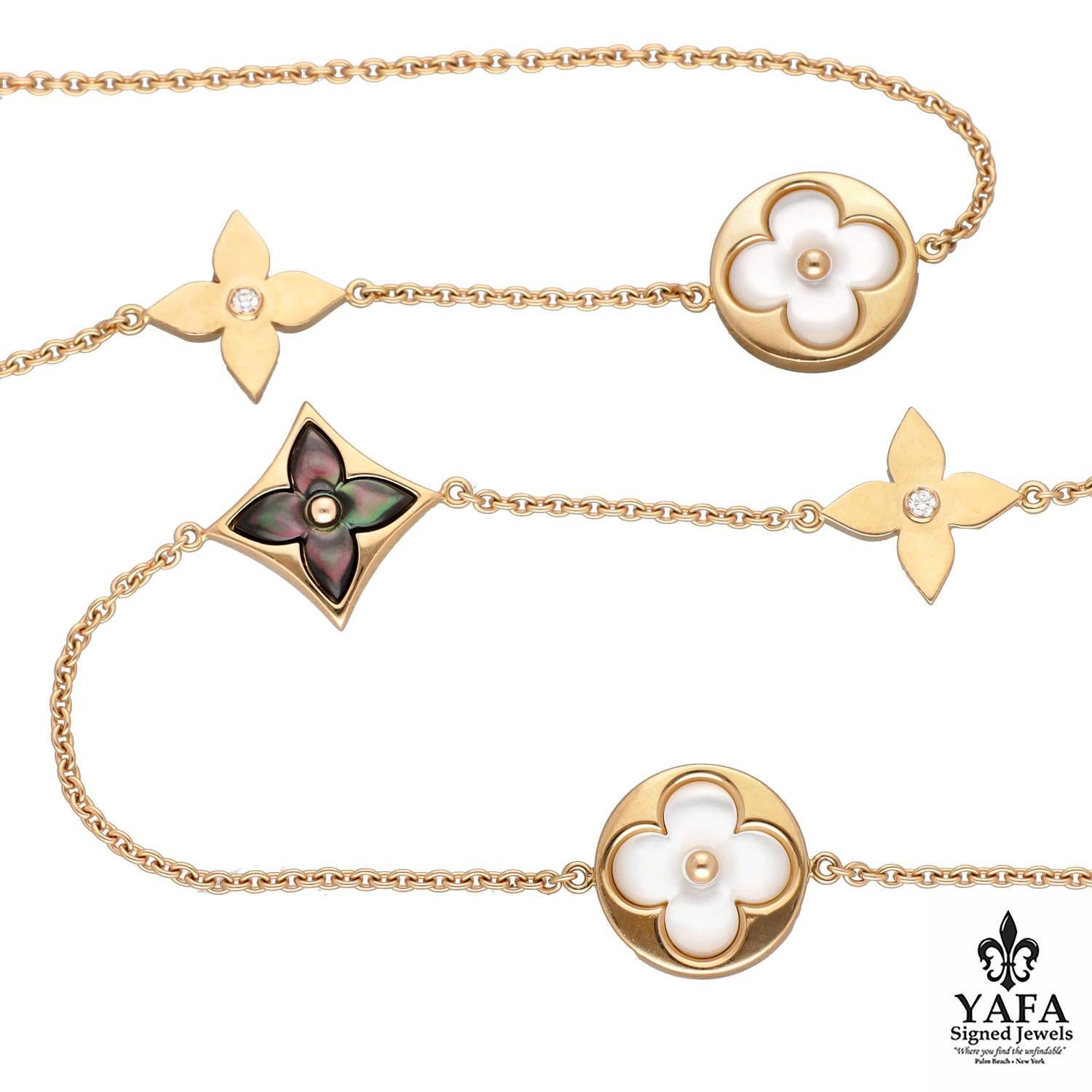 LOUIS VUITTON Monograms Layering Necklace In Excellent Condition In New York, NY