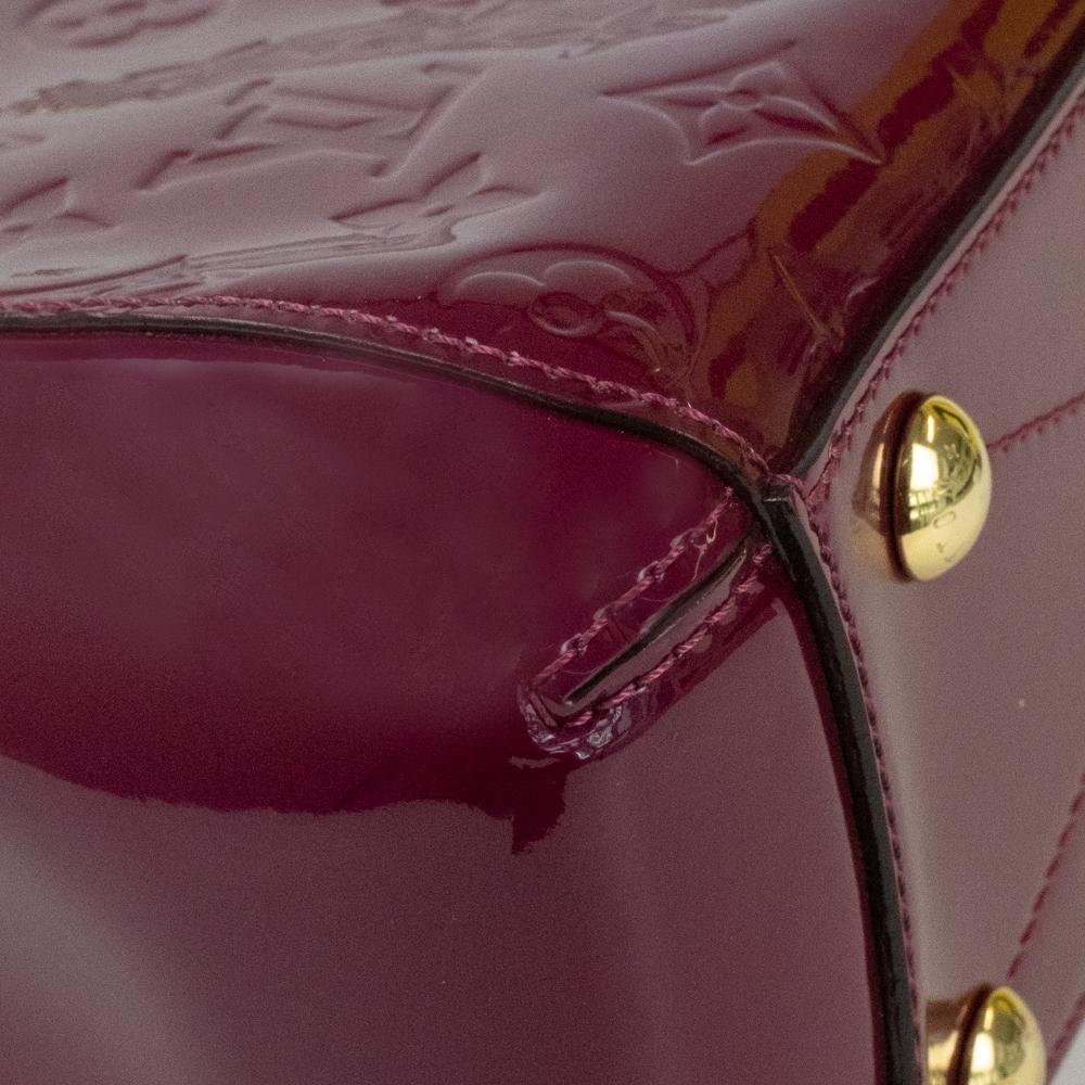 Louis Vuitton, Montaigne BB in burgundy patent leather 5