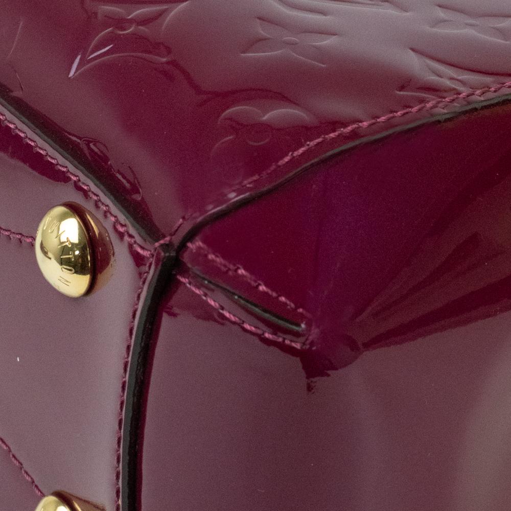 Louis Vuitton, Montaigne BB in burgundy patent leather 4