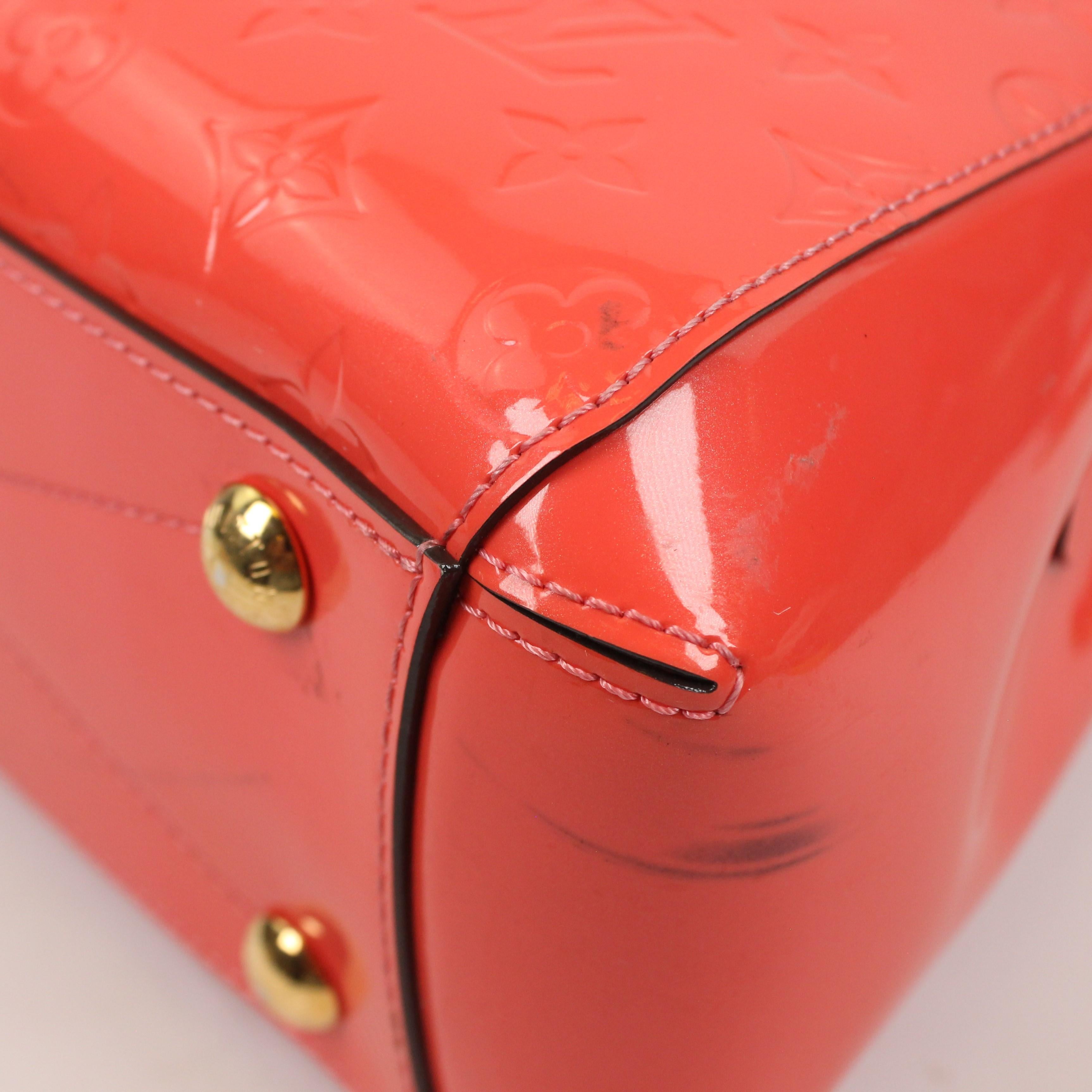 Louis Vuitton Montaigne BB patent leather handbag For Sale 13