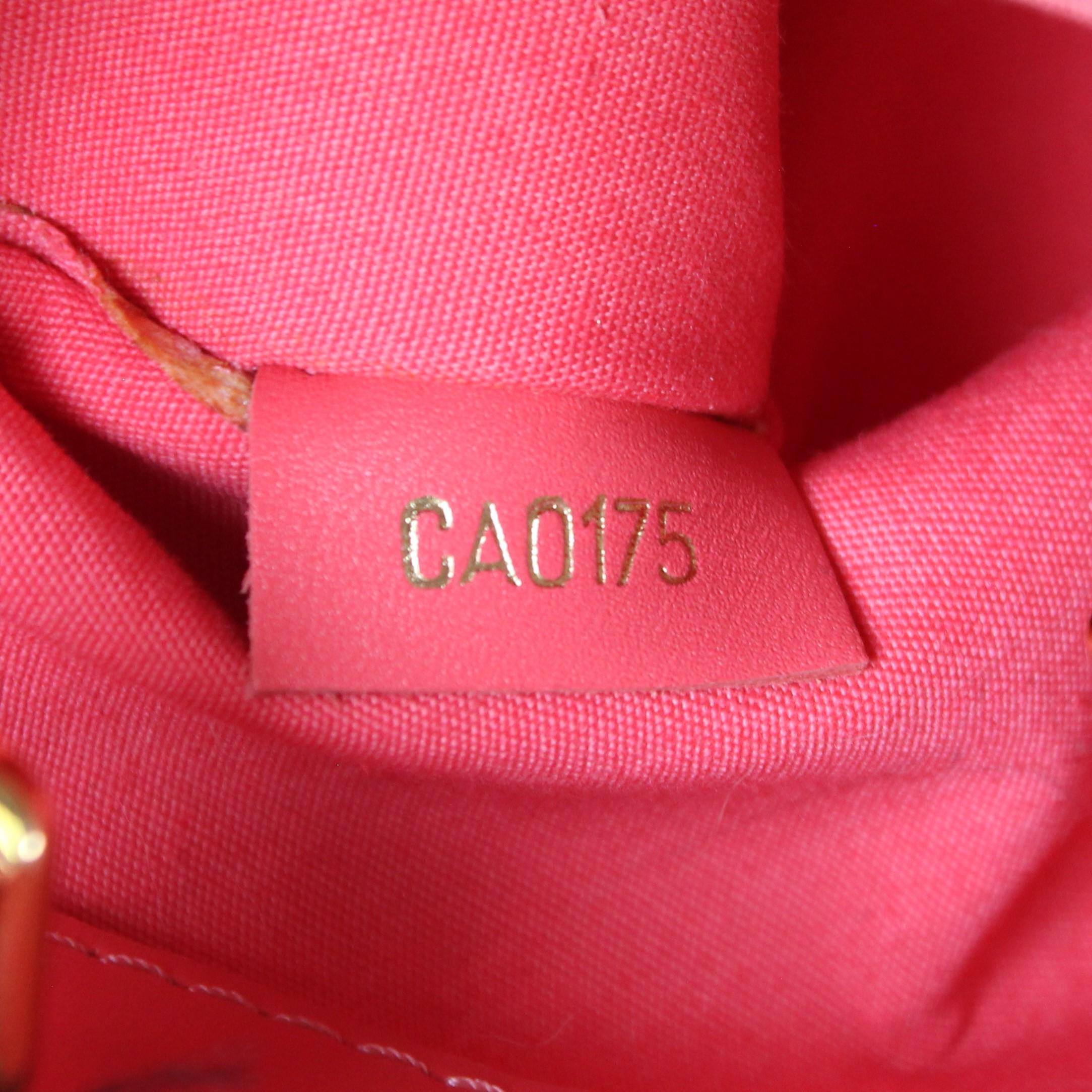 Red Louis Vuitton Montaigne BB patent leather handbag For Sale