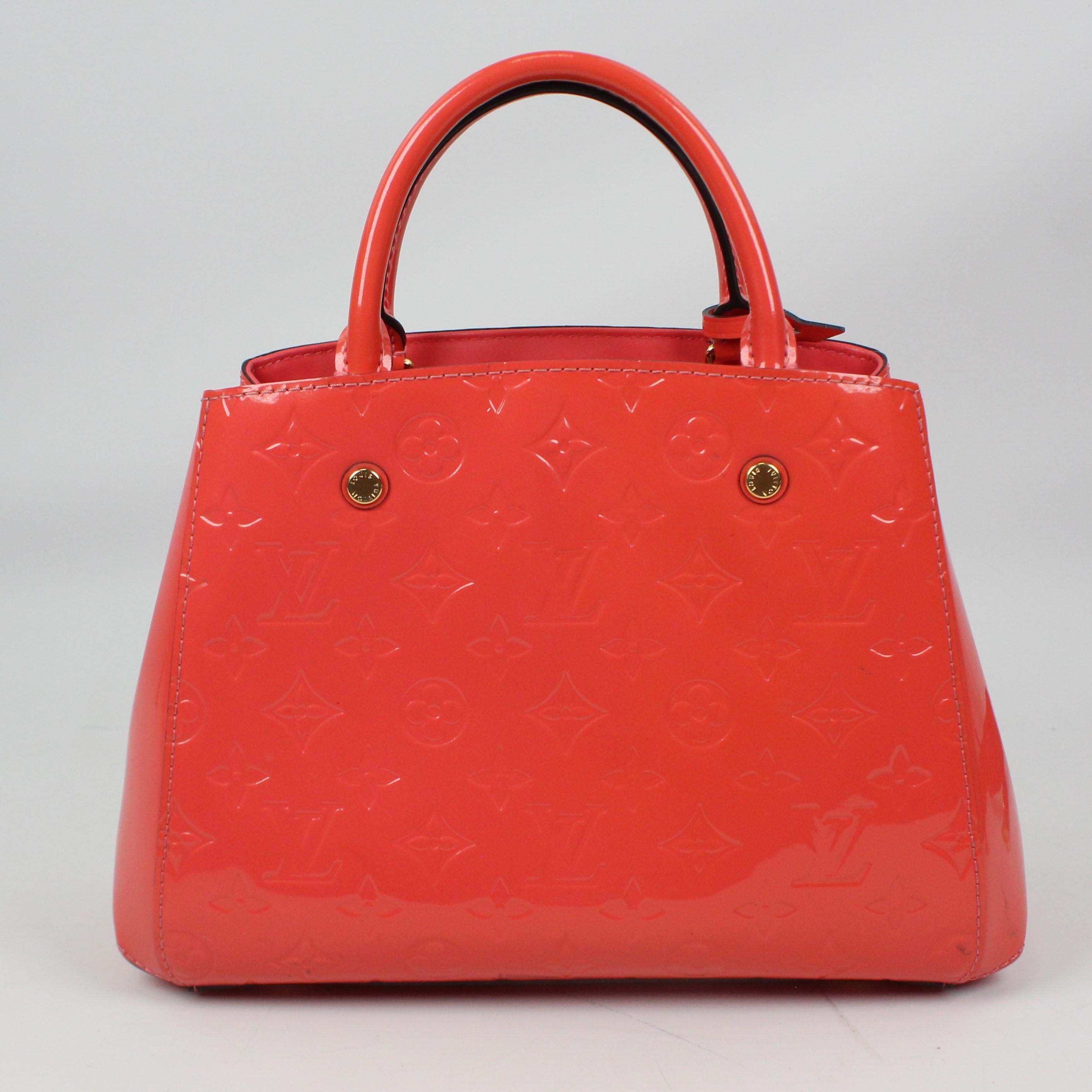 Louis Vuitton Montaigne BB patent leather handbag For Sale 1