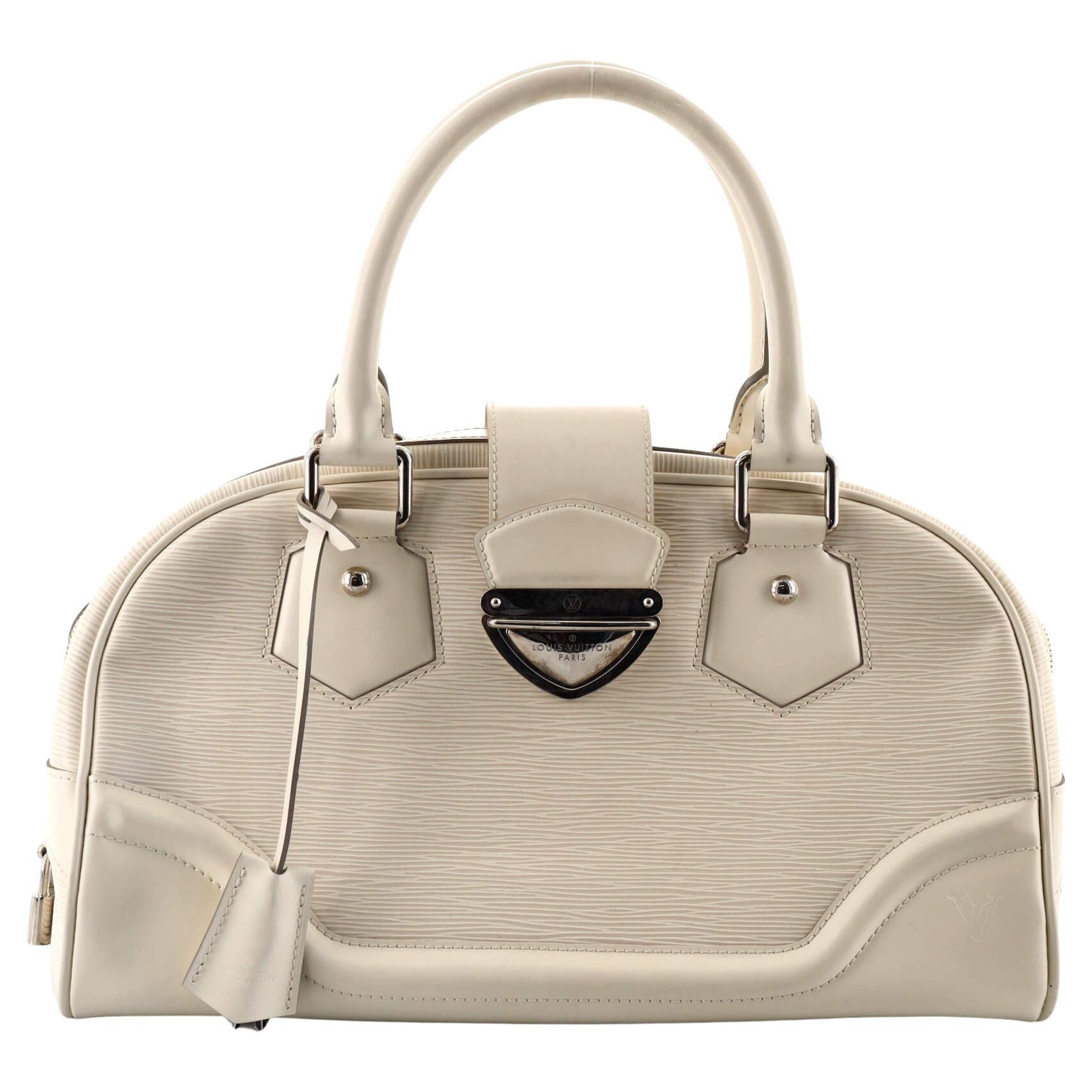 Louis Vuitton Bowling Montaigne GM Ivory Epi Leather Handbag