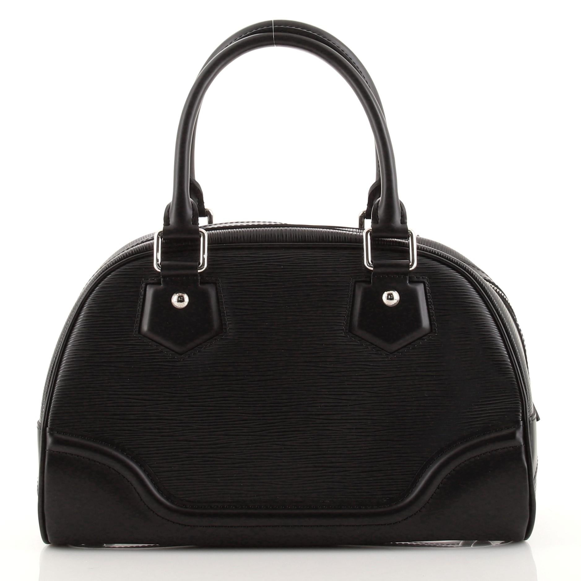 Black Louis Vuitton Montaigne Bowling Bag Epi Leather PM