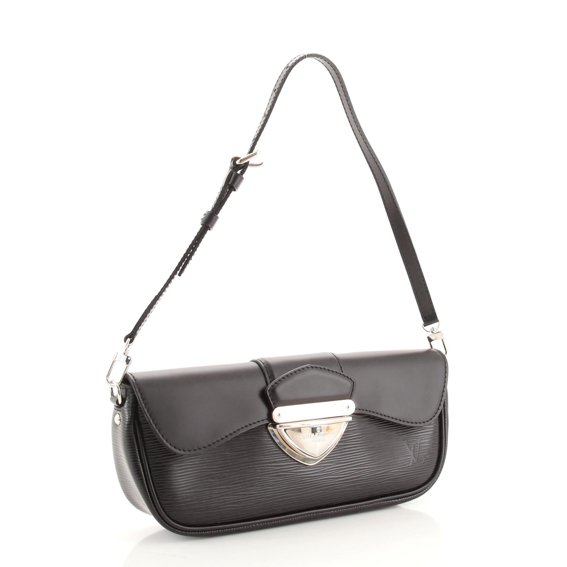 Louis Vuitton Louis Vuitton Montaigne Clutch Epi Leder (Schwarz)