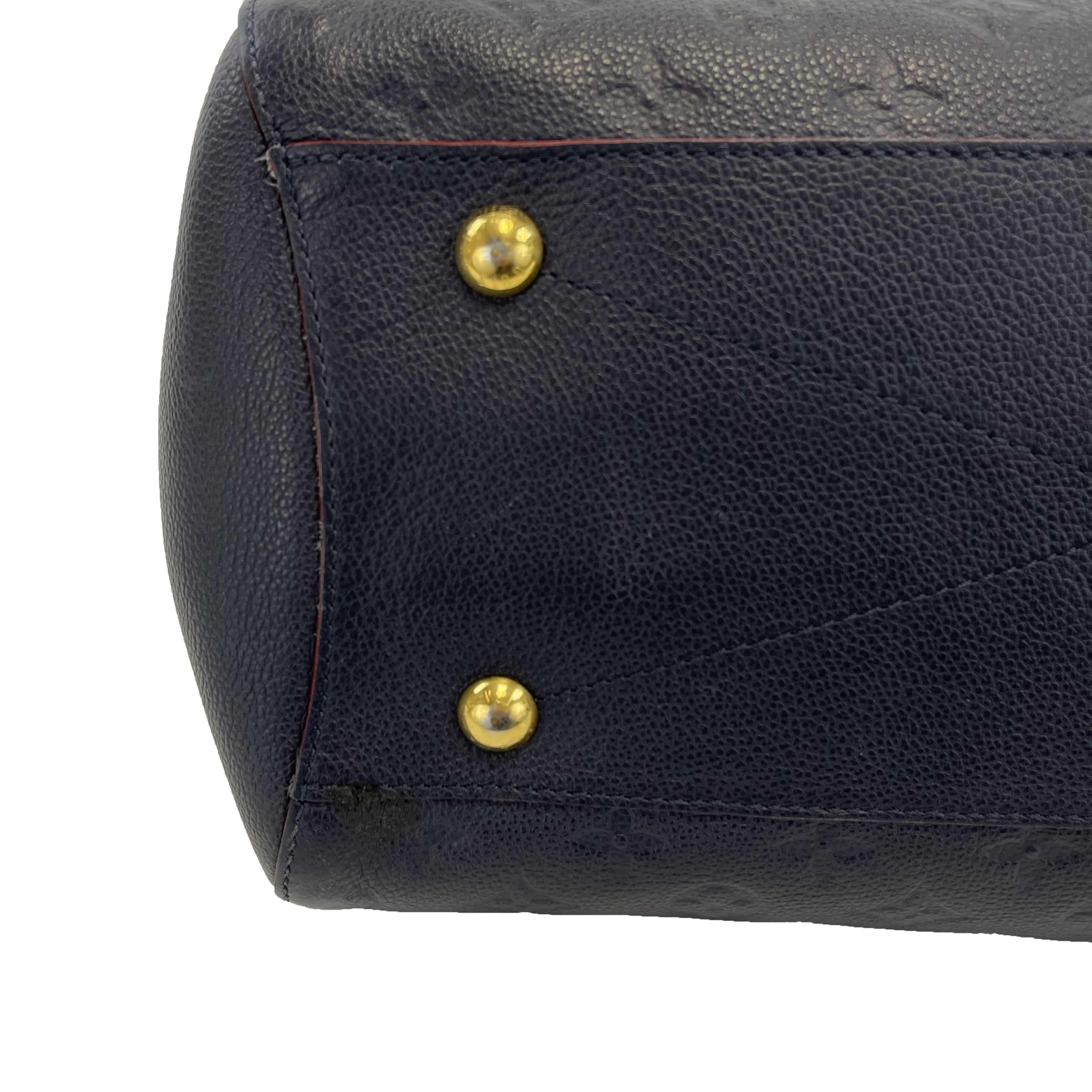Louis Vuitton - Montaigne GM Dark Navy Monogram - Top Handle W/ Shoulder Strap 7