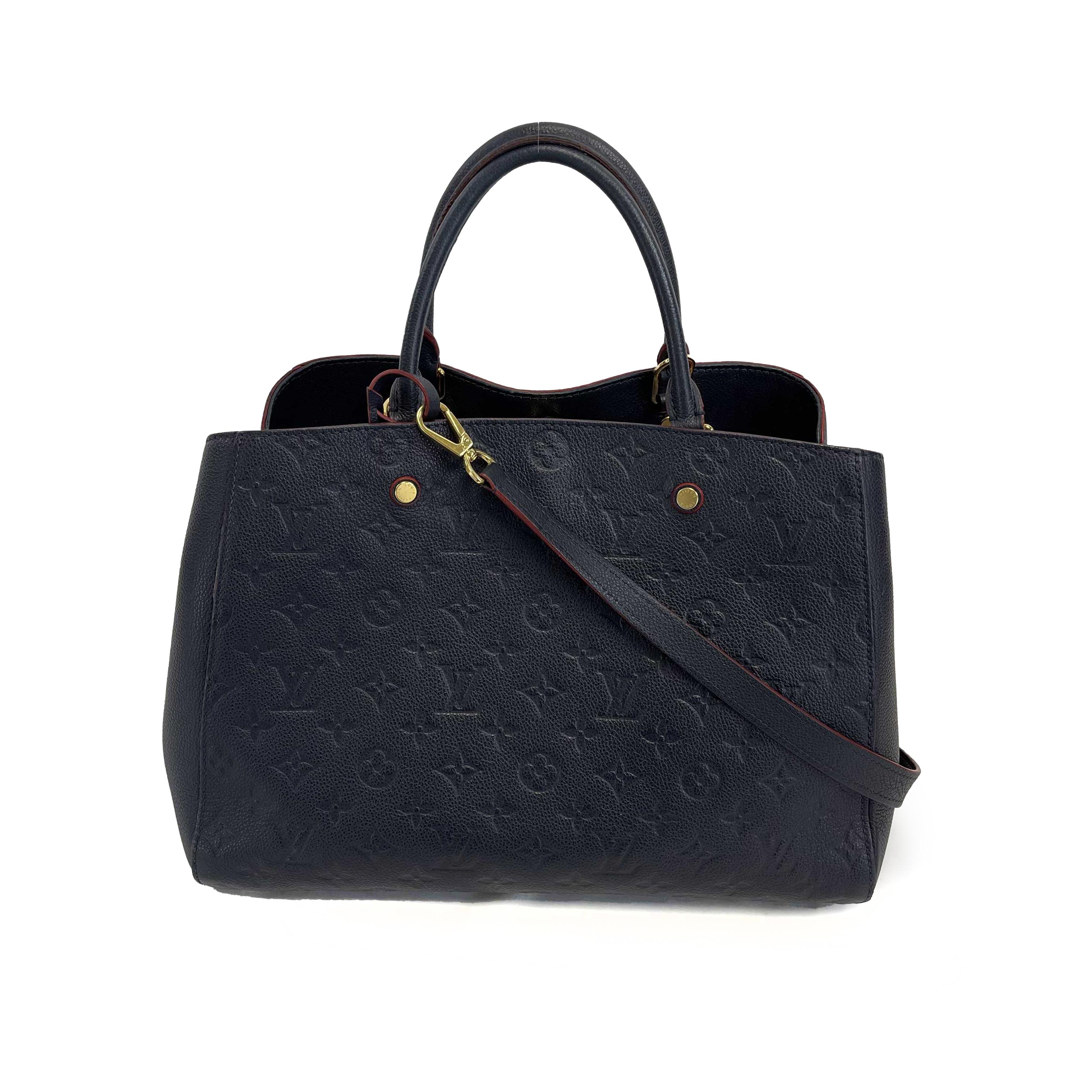 Louis Vuitton - Montaigne GM Dark Navy Monogram - Top Handle W/ Shoulder Strap 8