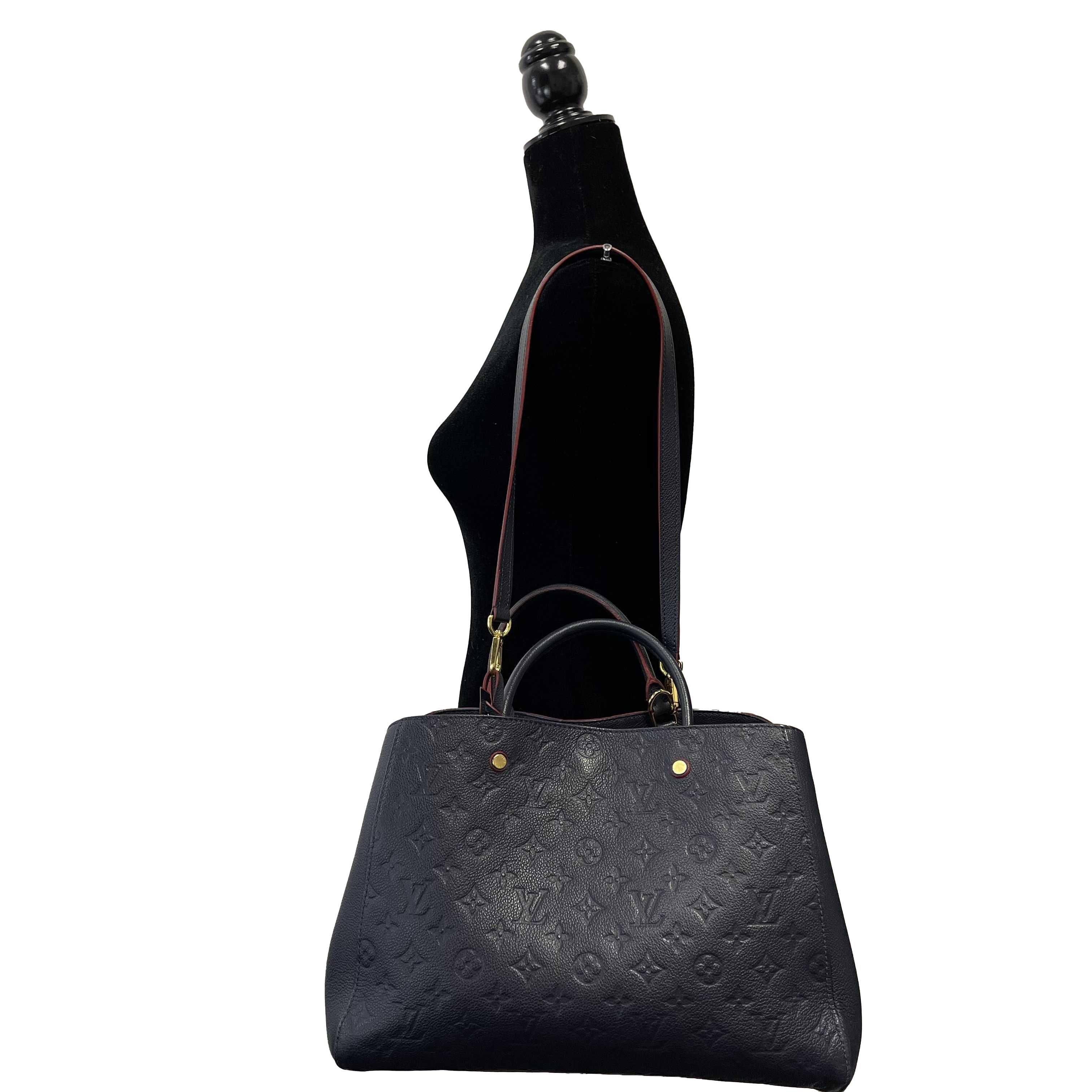 Louis Vuitton - Montaigne GM Dark Navy Monogram - Top Handle W/ Shoulder Strap 1