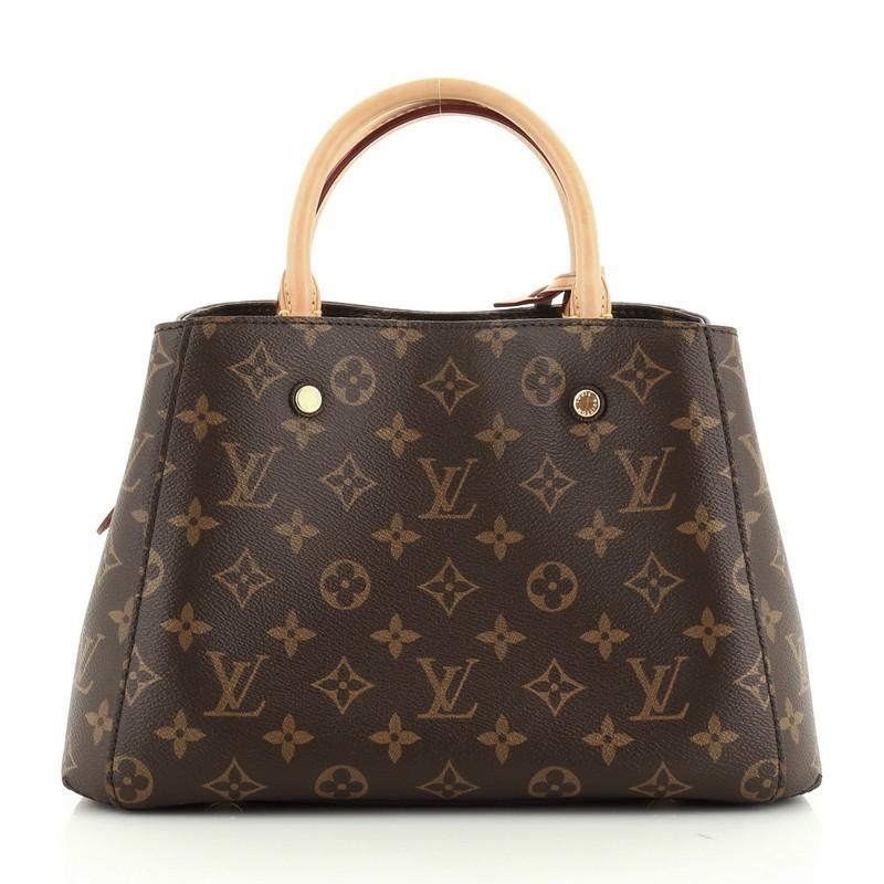 Louis Vuitton Montaigne Handtasche Monogramm Segeltuch BB  (Schwarz)