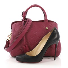 Louis Vuitton Montaigne Handbag Monogram Empreinte Leather BB