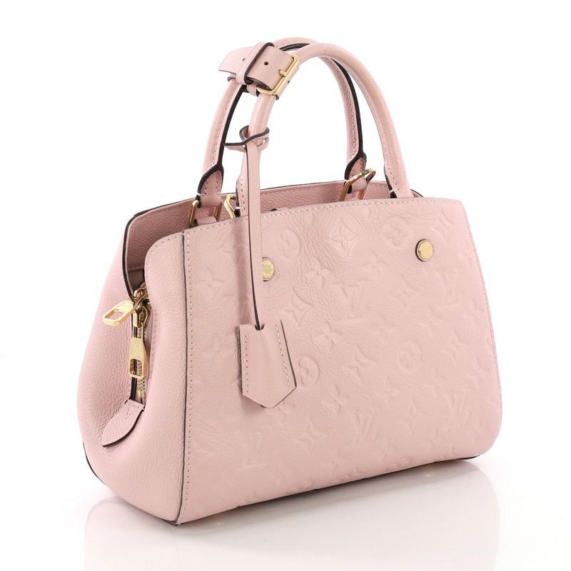 Beige  Louis Vuitton Montaigne Handbag Monogram Empreinte Leather BB