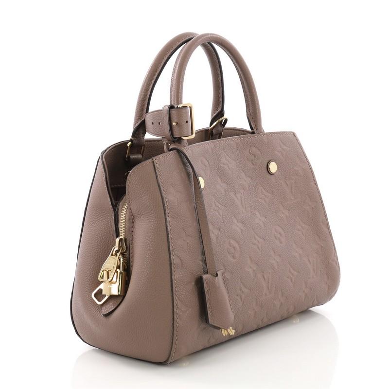 Brown Louis Vuitton Montaigne Handbag Monogram Empreinte Leather BB