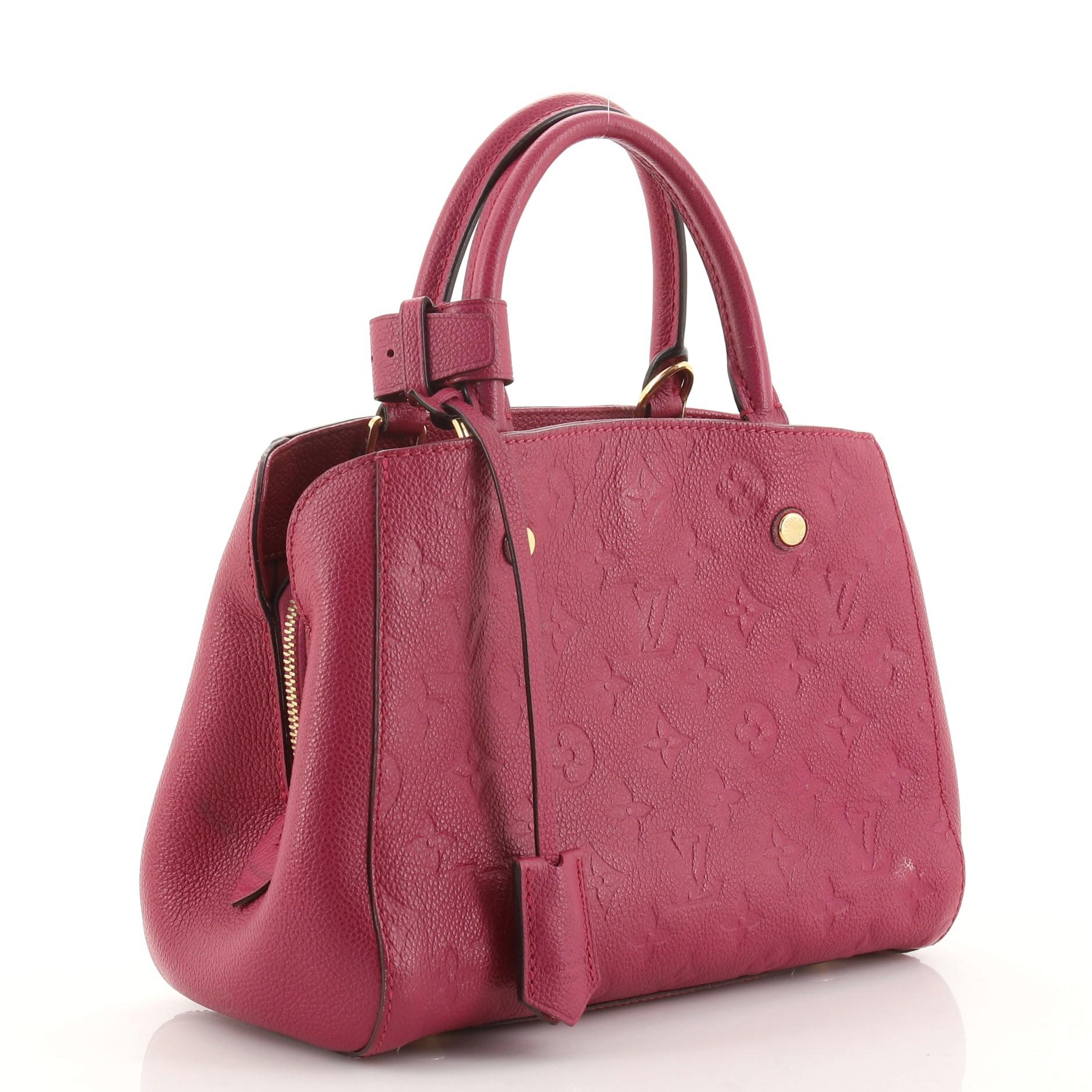 Louis Vuitton Montaigne Handtasche mit Monogramm Empreinte Leder BB (Braun)