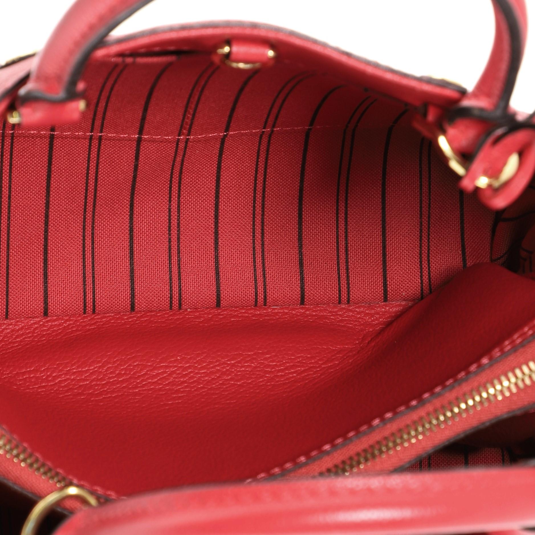 Pink Louis Vuitton Montaigne Handbag Monogram Empreinte Leather BB