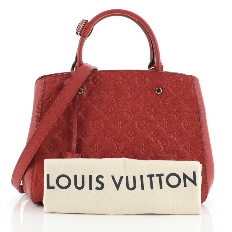 Louis Vuitton Monogram Empreinte Leather Montaigne MM Satchel at 1stDibs