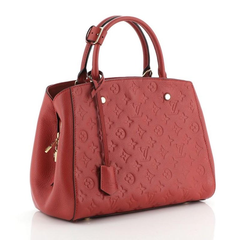 Louis Vuitton Montaigne Handbag Monogram Empreinte Leather MM at 1stDibs   louis vuitton montaigne mm empreinte, louis vuitton empreinte red, louis  vuitton montaigne empreinte
