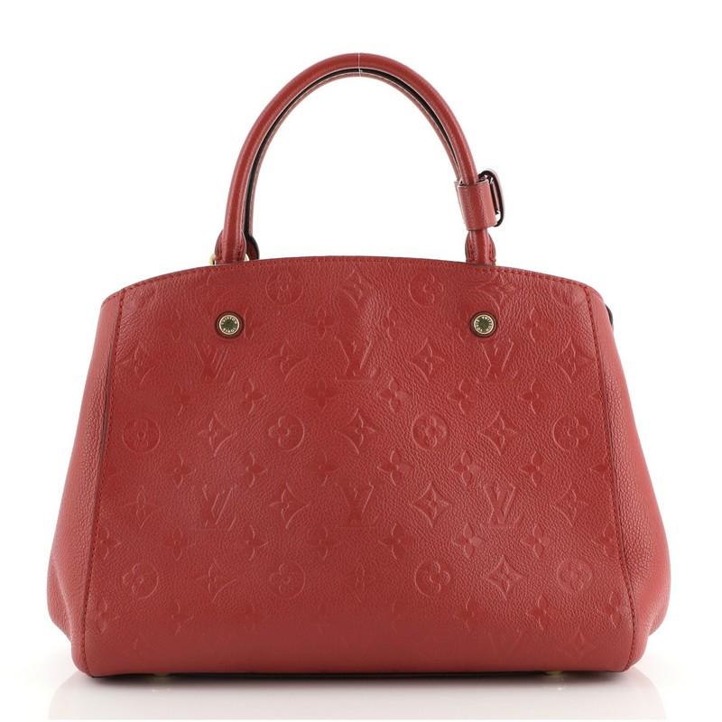 Brown Louis Vuitton Montaigne Handbag Monogram Empreinte Leather MM