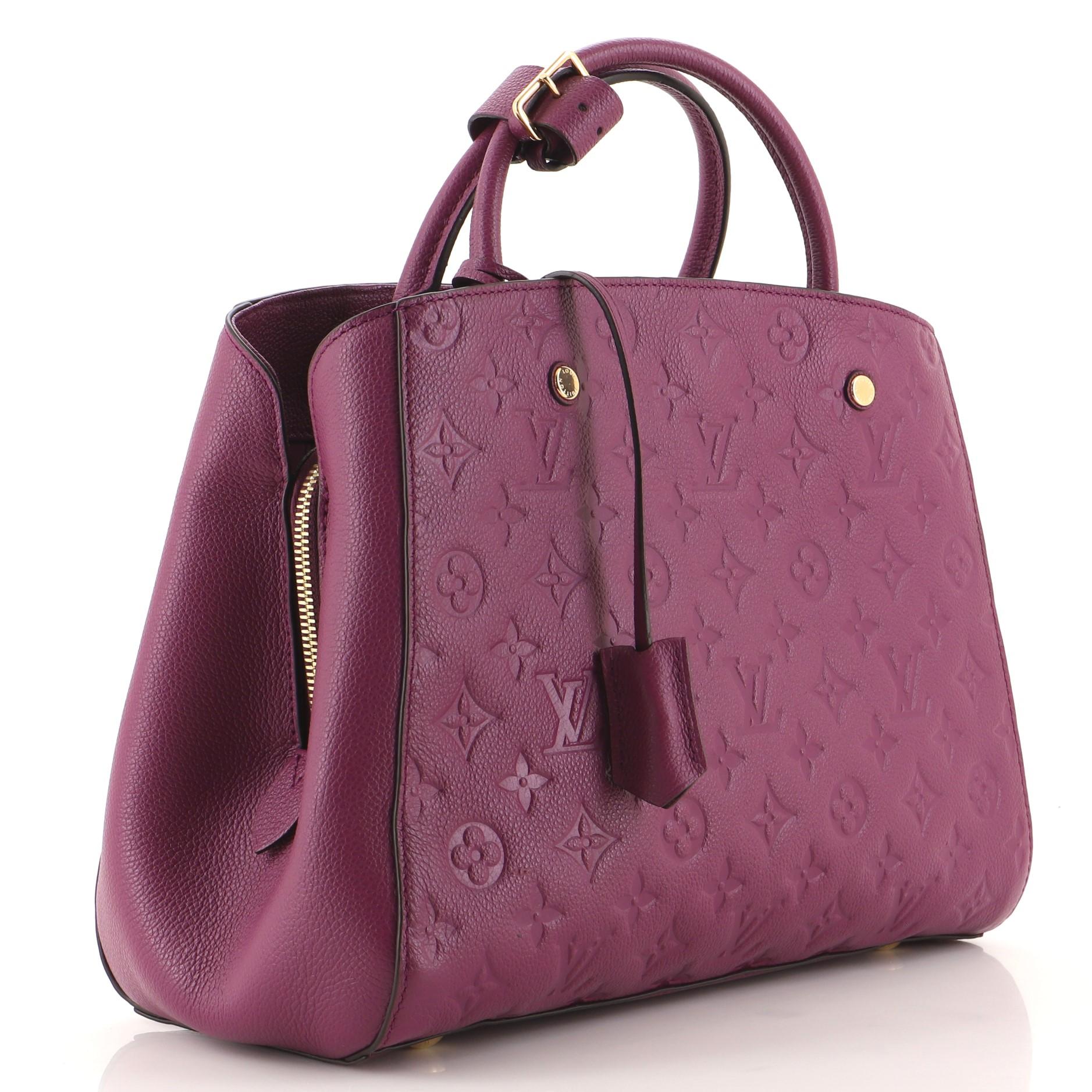 Louis Vuitton Montaigne Handtasche mit Monogramm aus Empreinte Leder MM (Braun)
