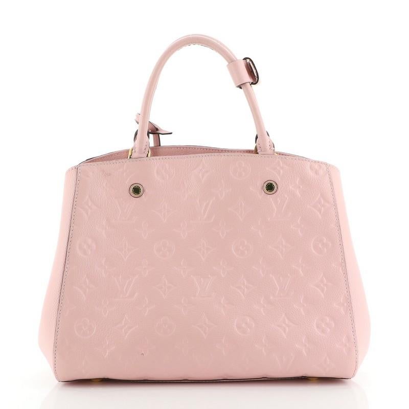 Louis Vuitton Montaigne Handbag Monogram Empreinte Leather MM In Good Condition In NY, NY
