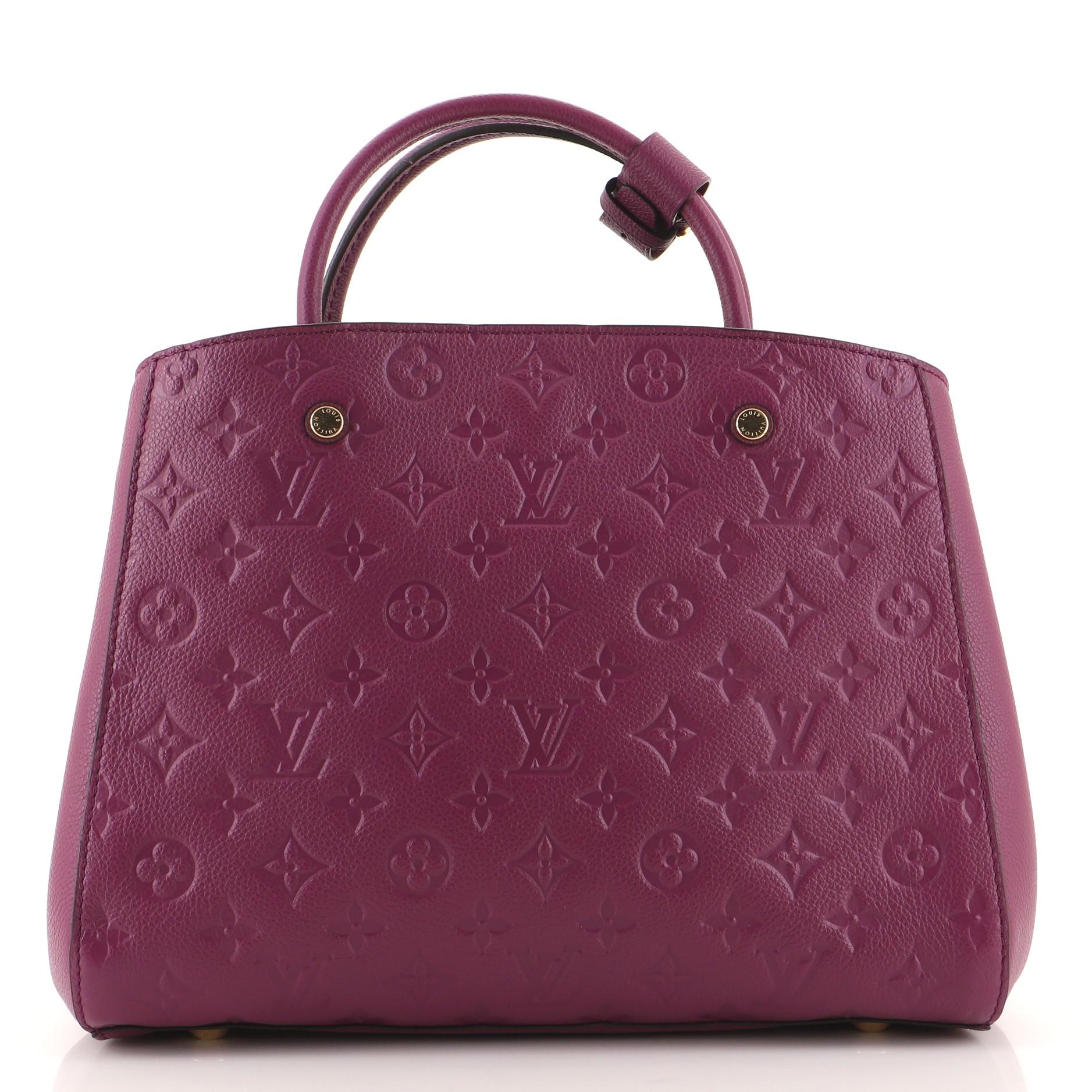 Louis Vuitton Montaigne Handtasche mit Monogramm aus Empreinte Leder MM im Zustand „Gut“ in NY, NY